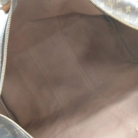 Louis Vuitton LV Boston Bag Keepall Bandouliere 55 Brown Monogram 649-052525 - Picture 7 of 9